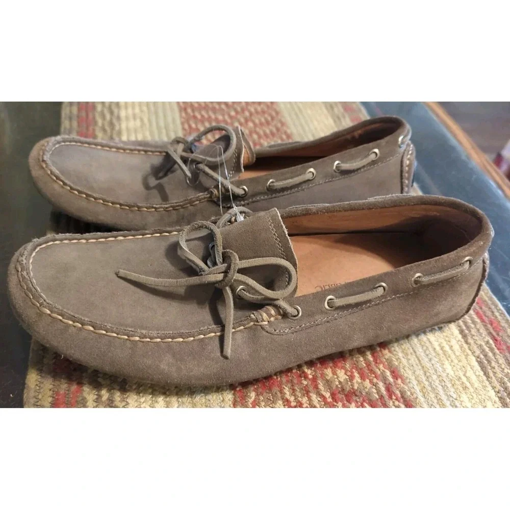 Men's Banana Republic Grey‎ Gray Suede Leather Driving Moccasins Loafers Size 9M